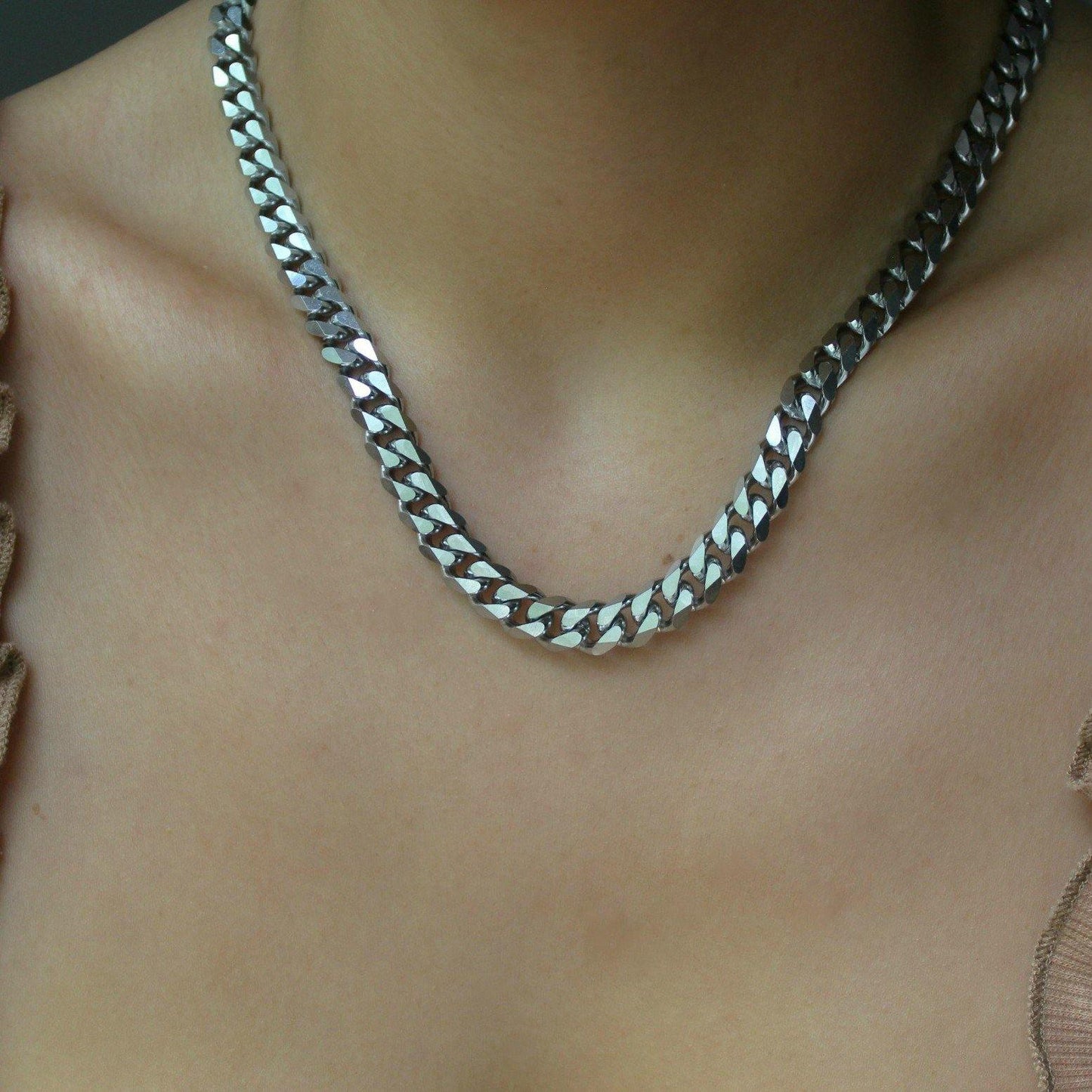 Marble Chunky Chain Necklace