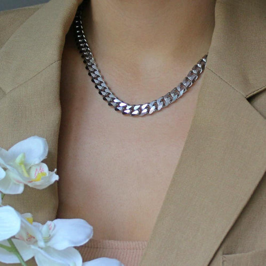 Marble Chunky Chain Necklace