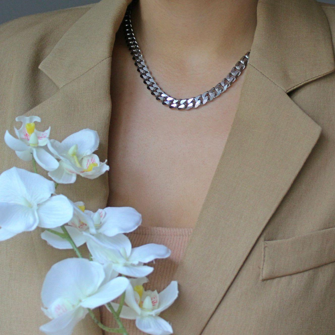 Marble Chunky Chain Necklace