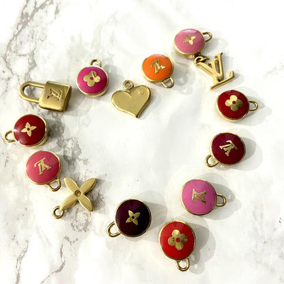 Authentic Louis Vuitton Logo Pendant Pastilles Roses