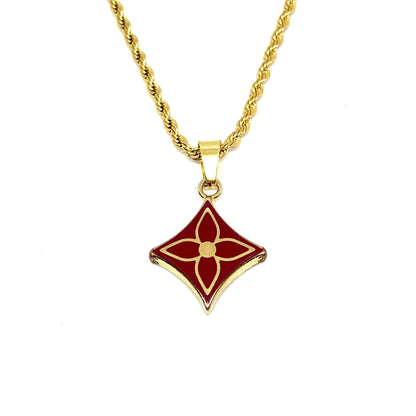 Authentic Louis Vuitton Pendant Red- Necklace