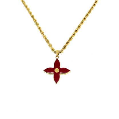 Authentic Louis Vuitton Pendant Red- Necklace