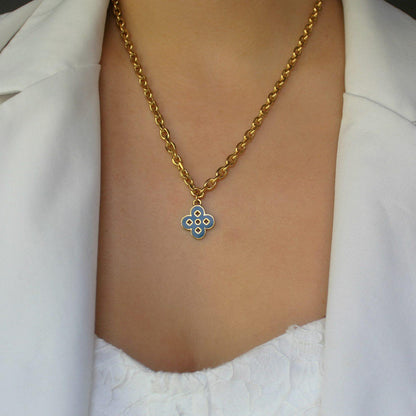 Authentic Louis Vuitton Blue Pendant Reworked Pendant