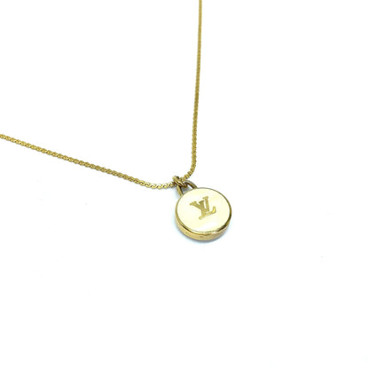 Authentic Louis Vuitton Logo Pendant White - Reworked Necklace
