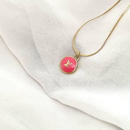 Authentic Louis Vuitton Logo Pendant Pastilles Roses