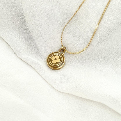 Authentic Louis Vuitton Siena Flower Pendant Necklace