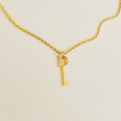 Authentic repurposed Dior key necklace