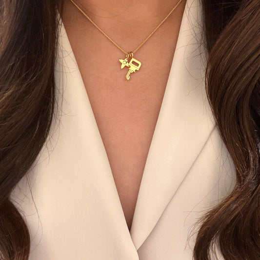 Authentic repurposed Louis Vuitton engraved key necklace