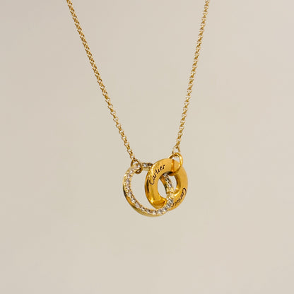 Authentic repurposed Cartier crystal necklace