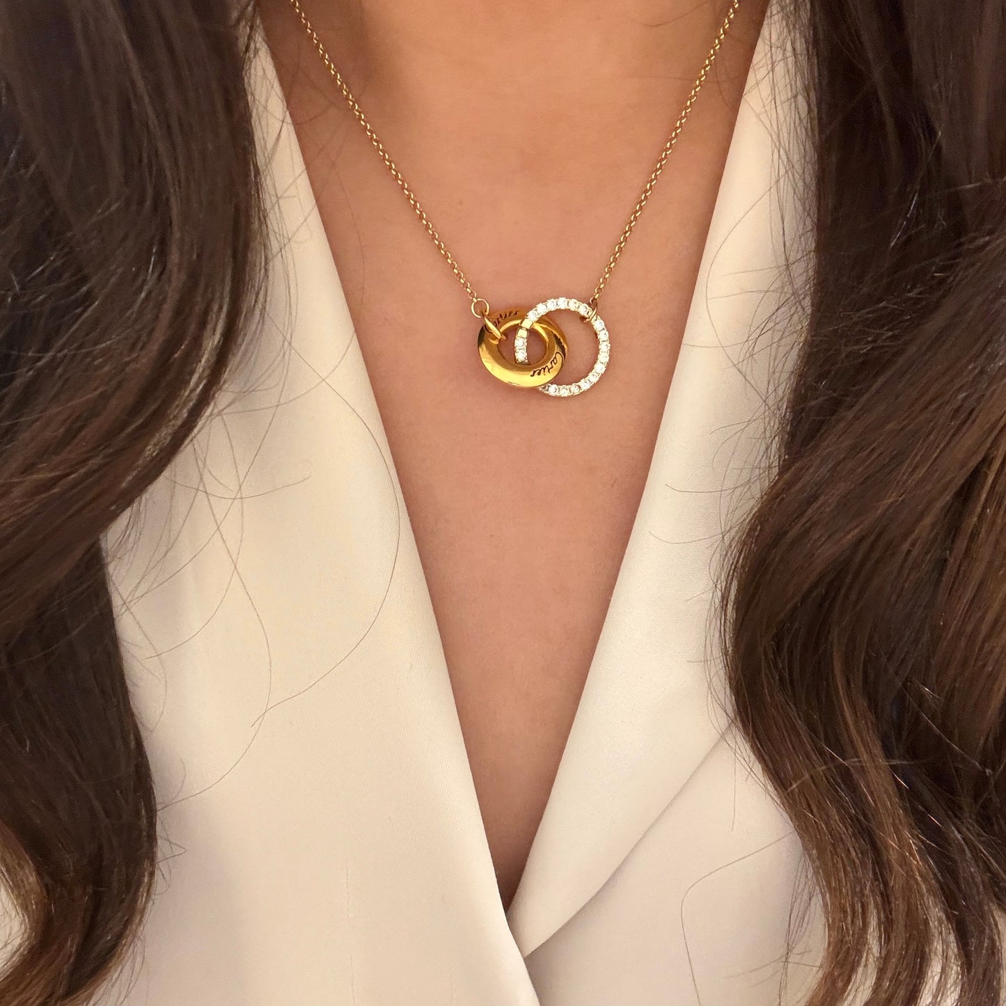 Authentic repurposed Cartier crystal necklace
