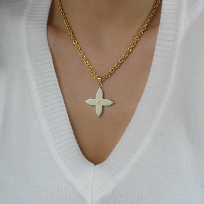 Authentic Louis Vuitton White Pendant- Two Necklace