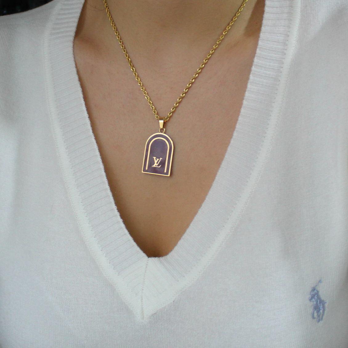 Authentic Louis Vuitton Luggage Tag Pendant Reworked Pendant