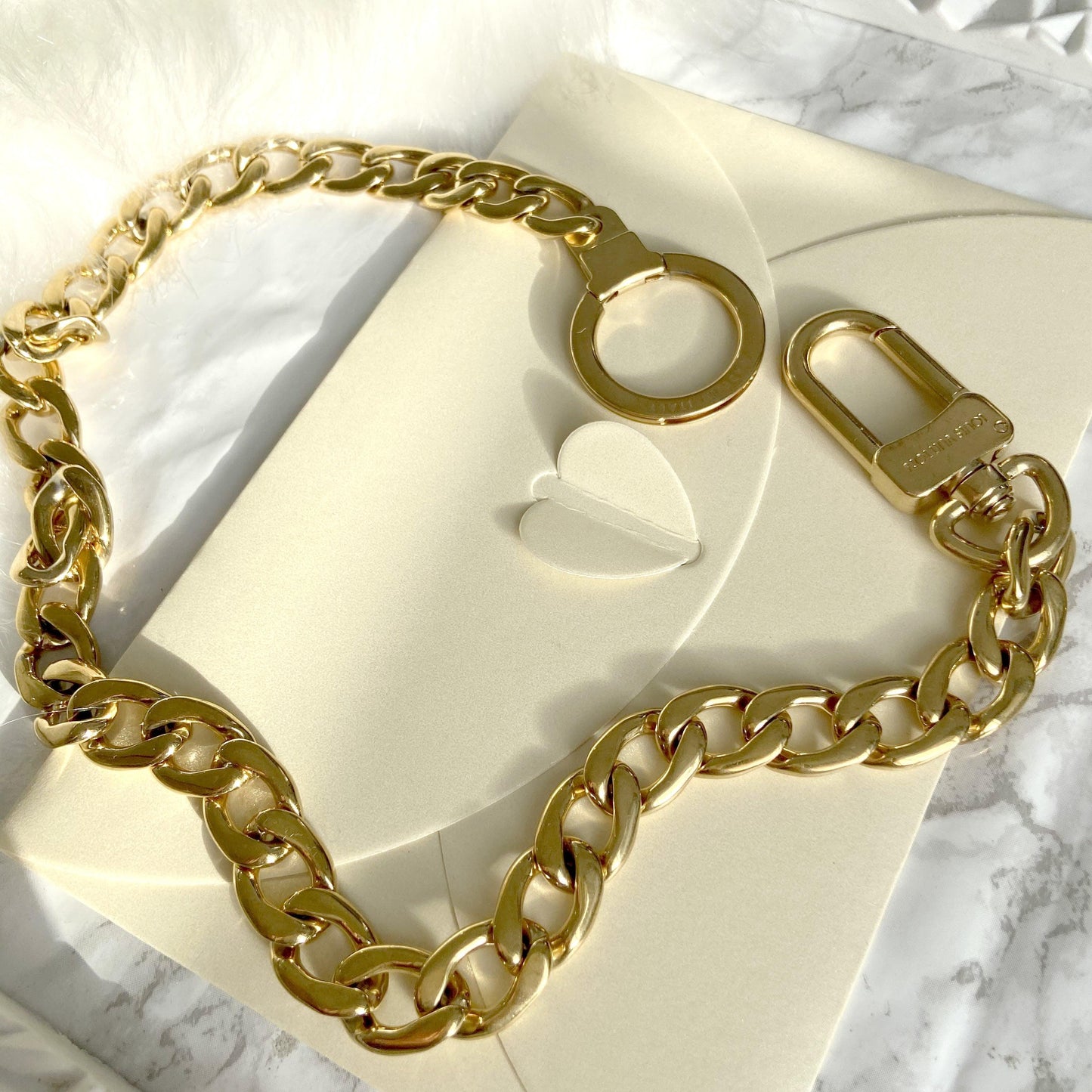 Authentic Louis Vuitton Clasp Reworked Necklace