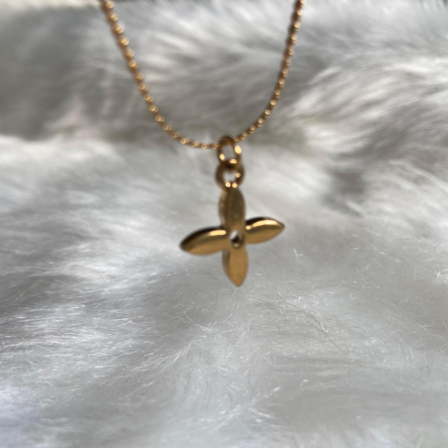 Authentic Louis Vuitton Flower Pendant- Necklace