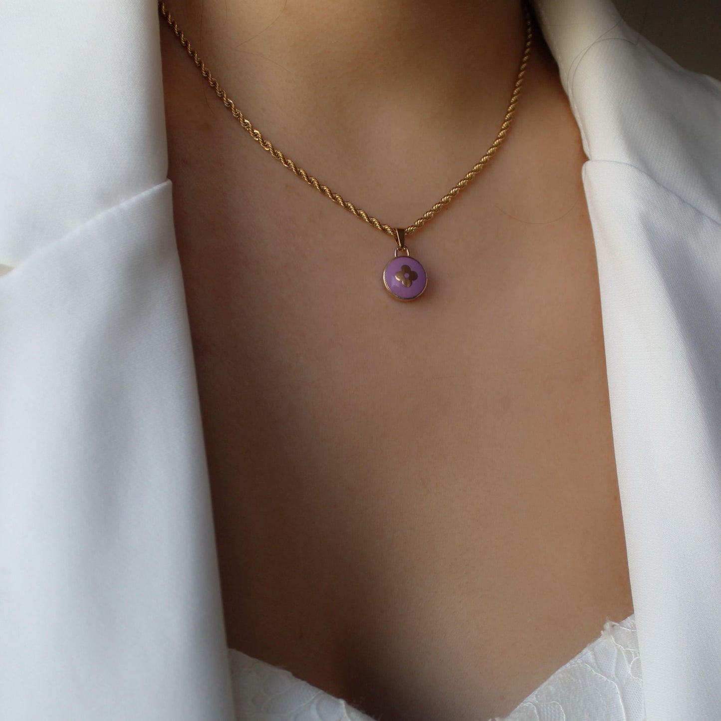 Authentic Louis Vuitton Rosewood Pendant- Necklace