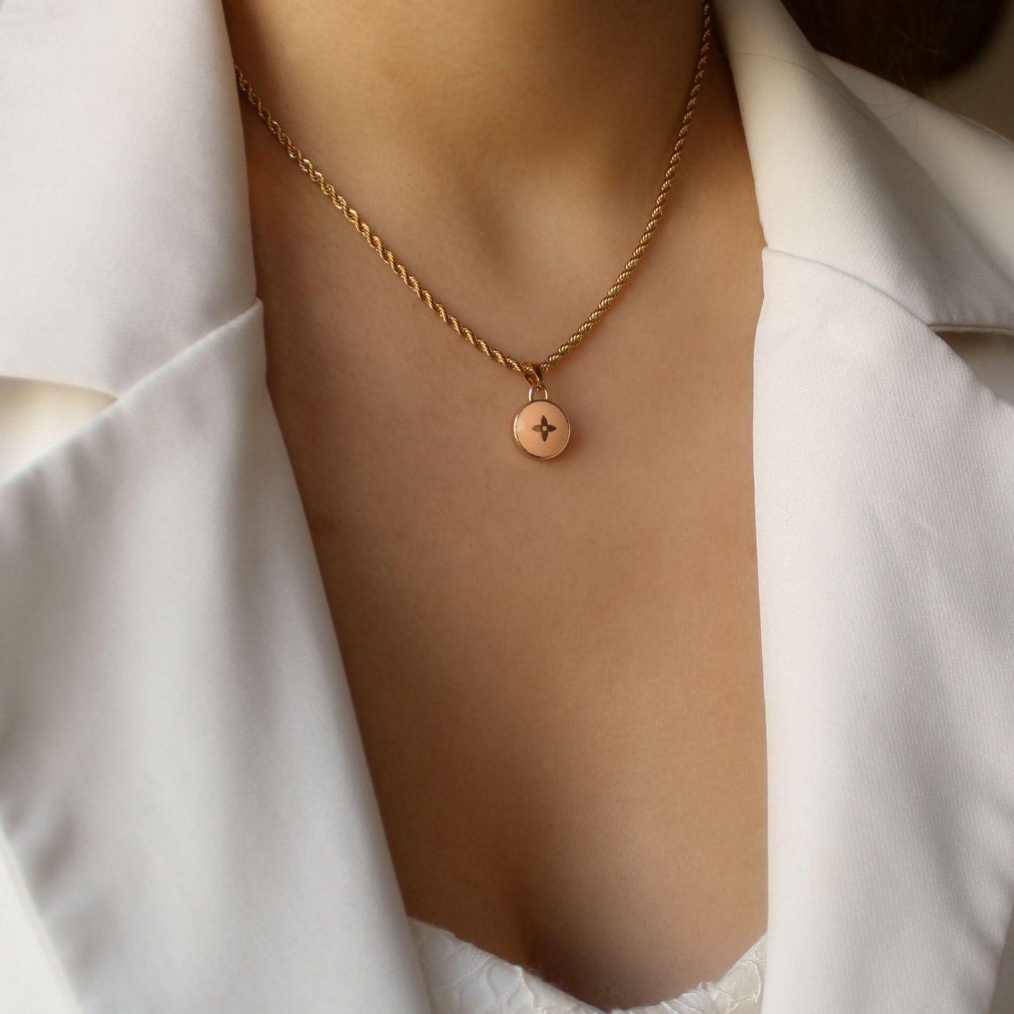 Authentic Louis Vuitton Pendant- Reworked Necklace