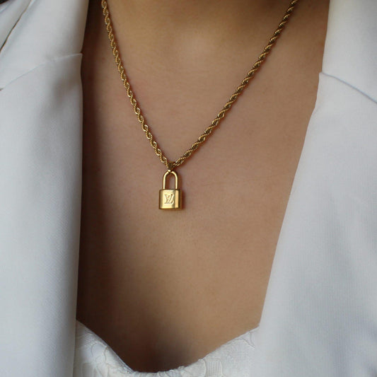 Authentic Louis Vuitton Pendant Padlock Reworked Pendant