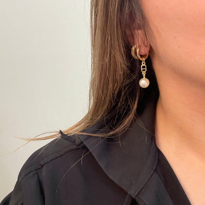 Authentic repurposed Dior CD earrings