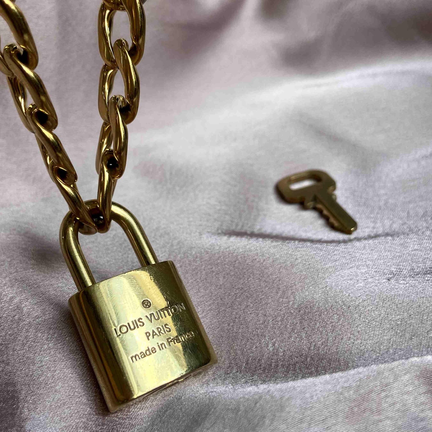 Louis Vuitton Padlock with Chunky Chain Necklace