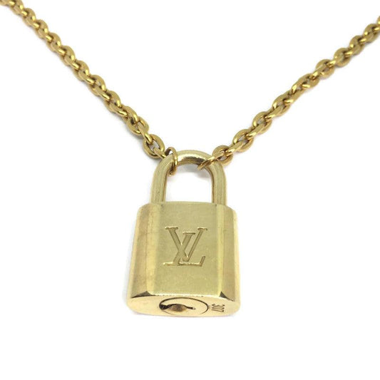 Louis Vuitton Padlock with Rolo Chain Necklace