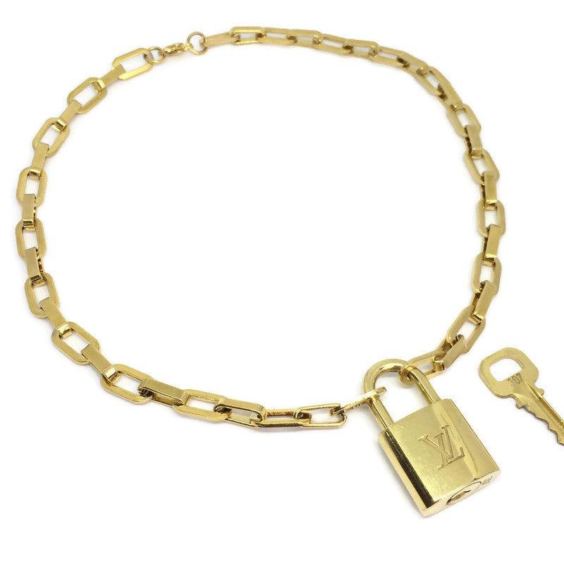 Louis Vuitton Padlock with Geometric Link Chain Necklace