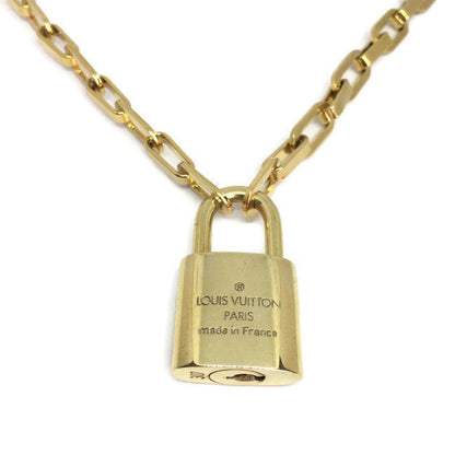 Louis Vuitton Padlock with Geometric Link Chain Necklace