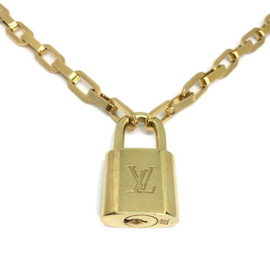 Louis Vuitton Padlock with Geometric Link Chain Necklace