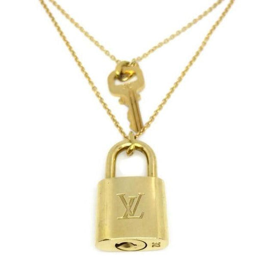 Louis Vuitton Padlock Necklace with Double Layer Chain