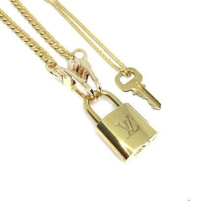 Louis Vuitton Padlock Necklace with Double Chain