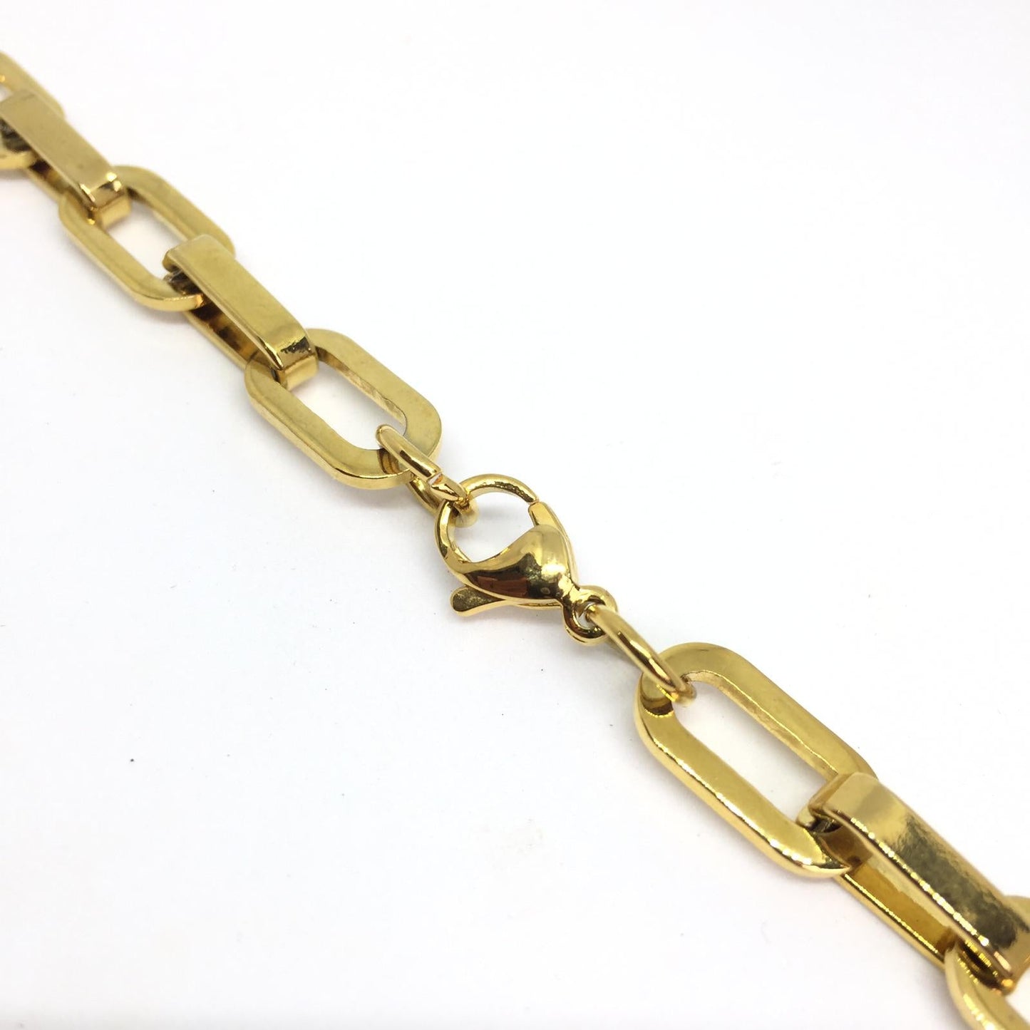 Padlock Geometric Link Necklace NO KEY