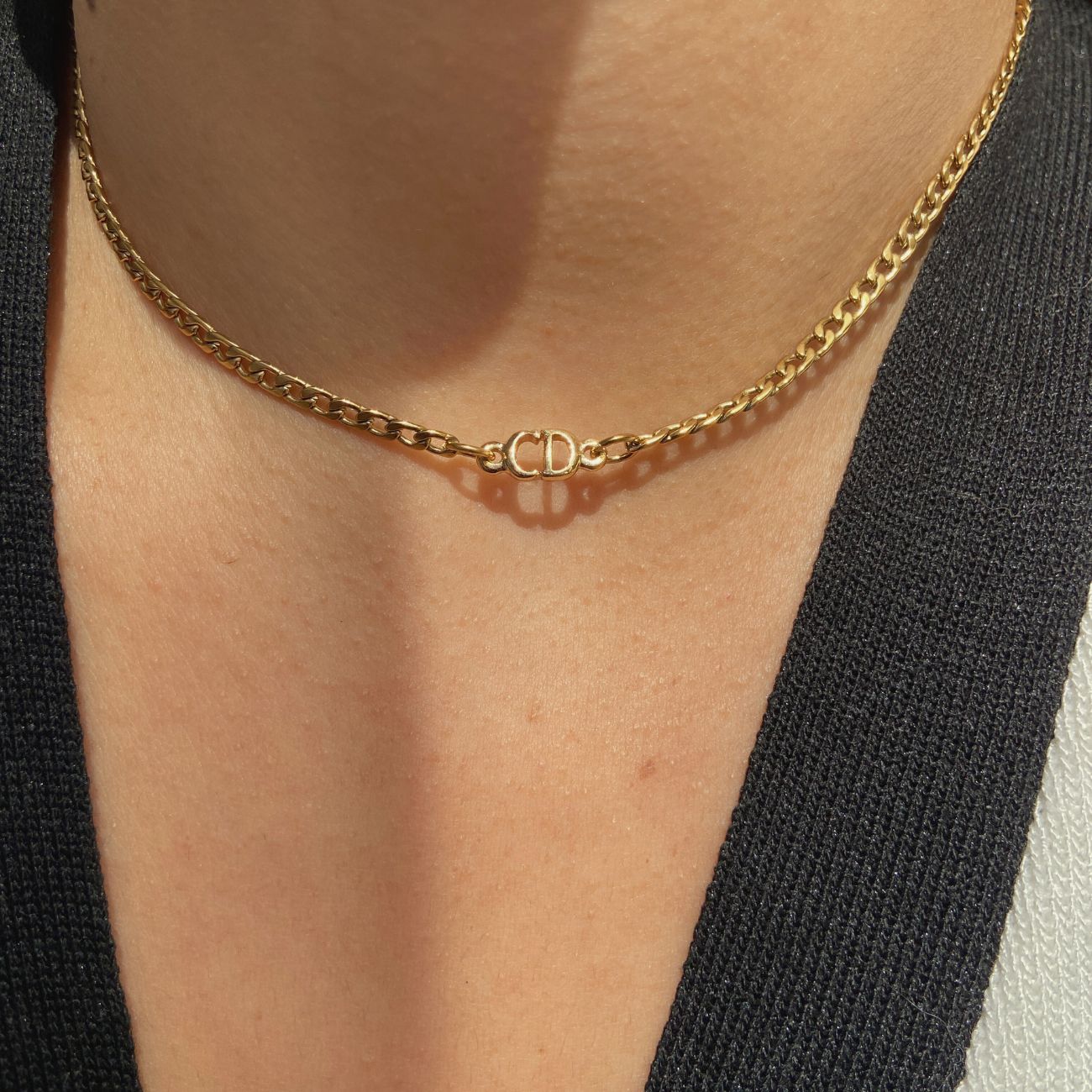 Mini CD Dior pendant- Reworked Choker
