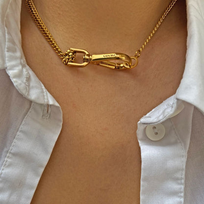 Authentic Prada Clasp-Reworked Necklace
