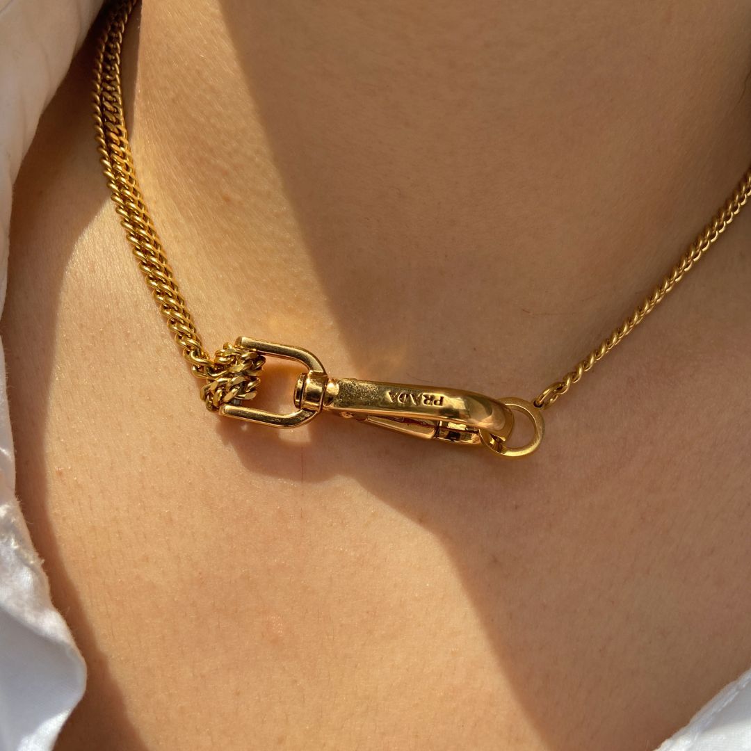 Authentic Prada Clasp-Reworked Necklace