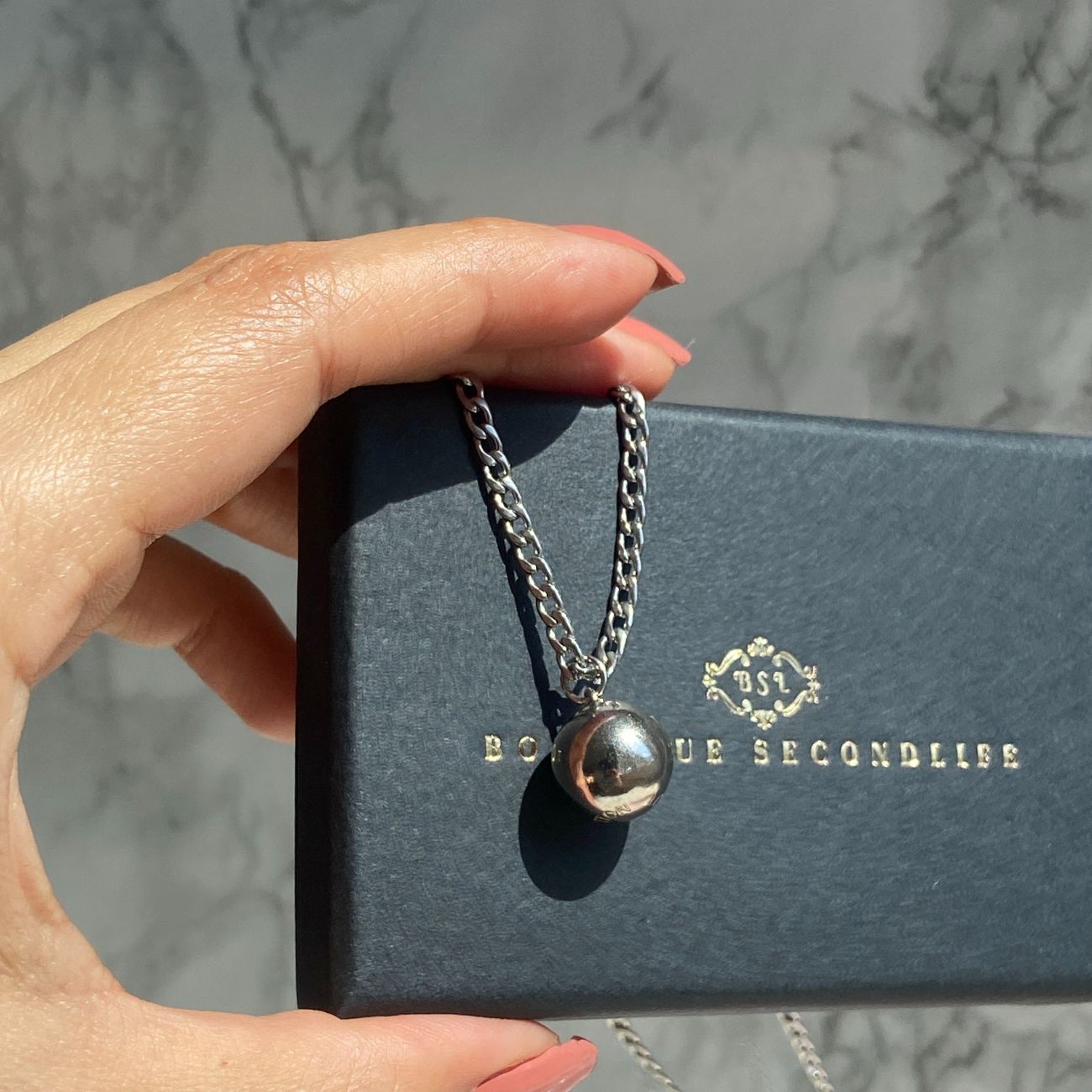 Authentic Louis Vuitton Raye Round Pendant- Reworked Necklace