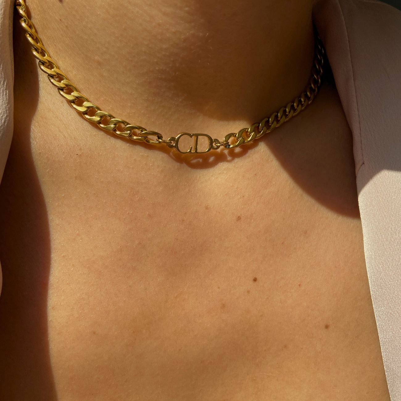 Repurposed Authentic Dior pendant- Choker