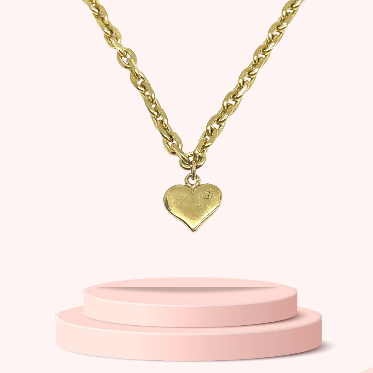 Authentic Louis Vuitton Heart Pendant Reworked Pendant