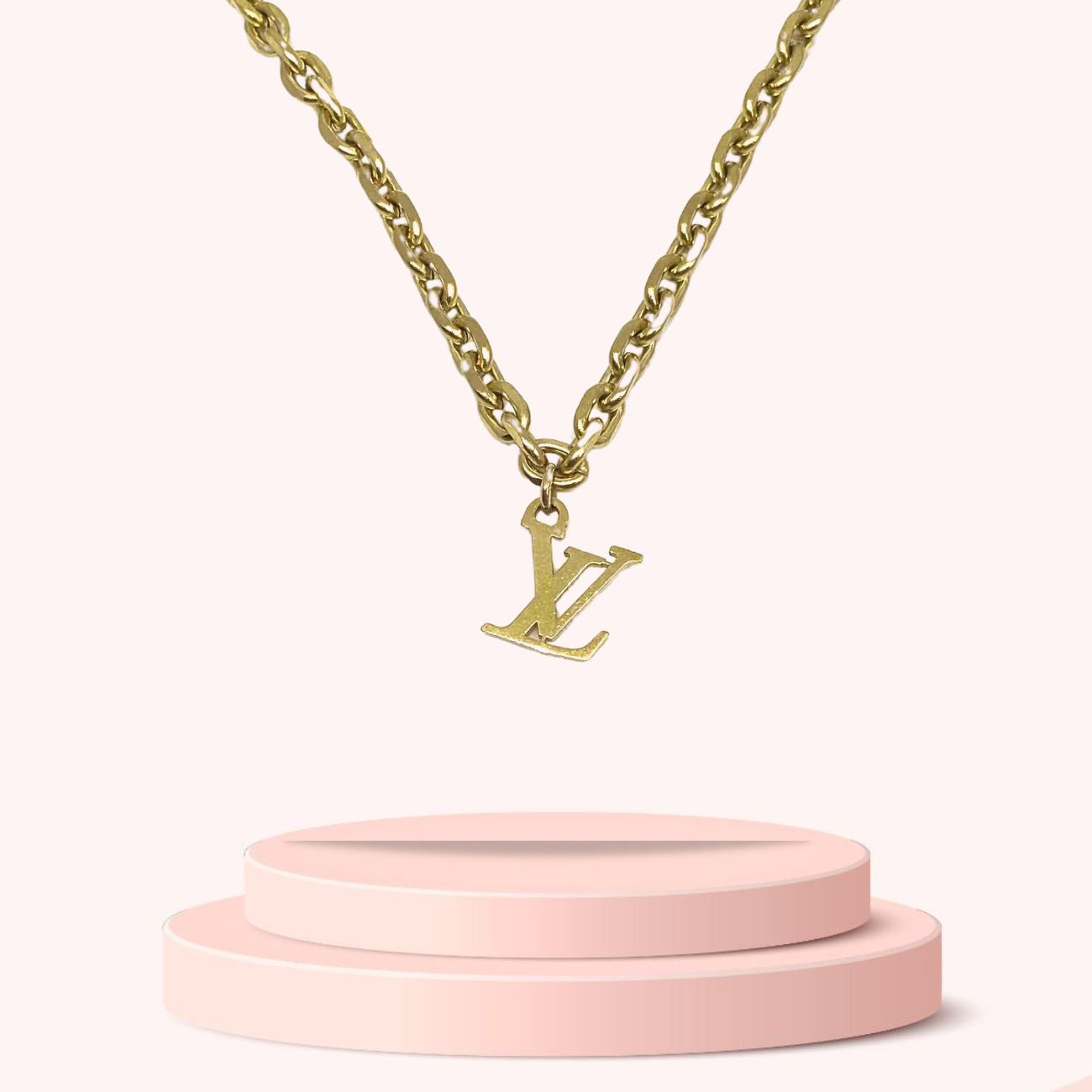 Authentic Louis Vuitton Logo Pendant Reworked Pendant
