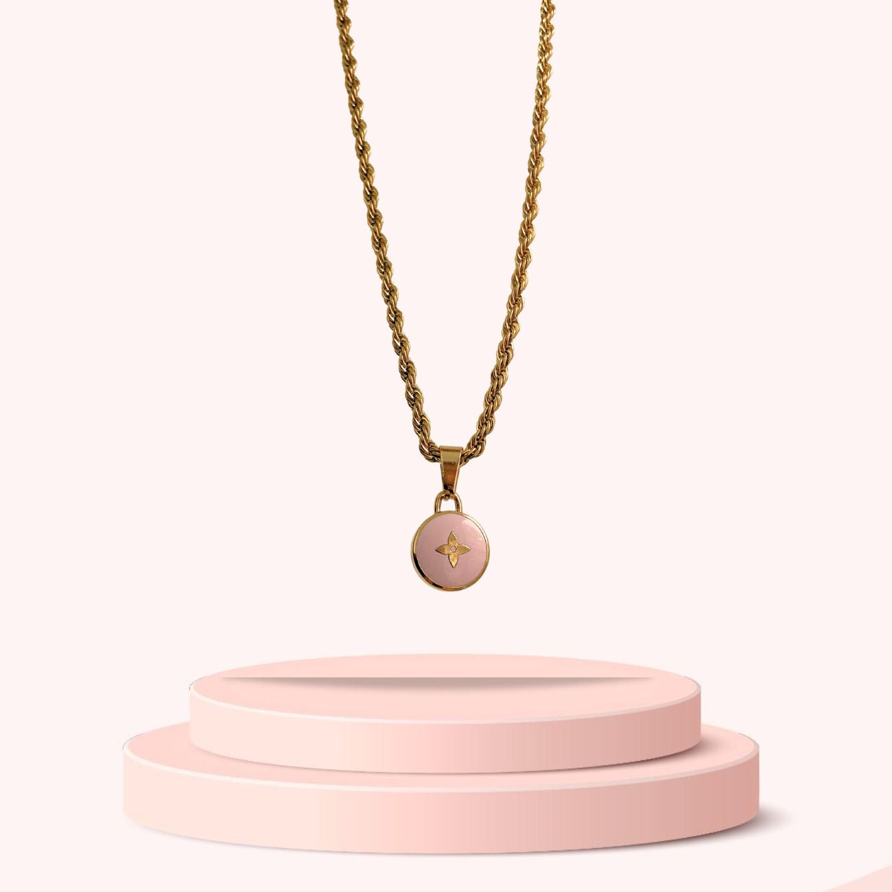Authentic Louis Vuitton Pendant- Reworked Necklace