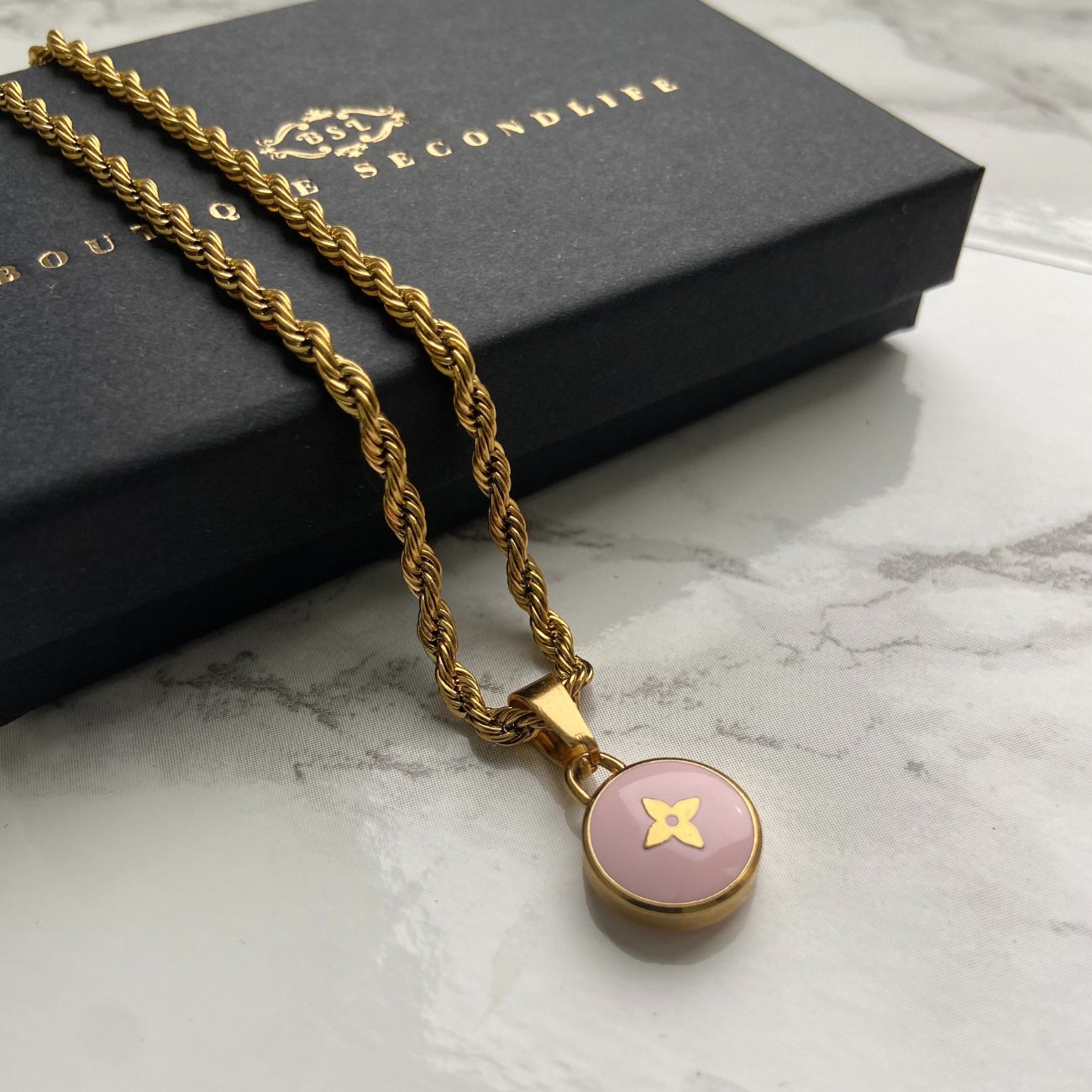 Authentic Louis Vuitton Pendant- Reworked Necklace