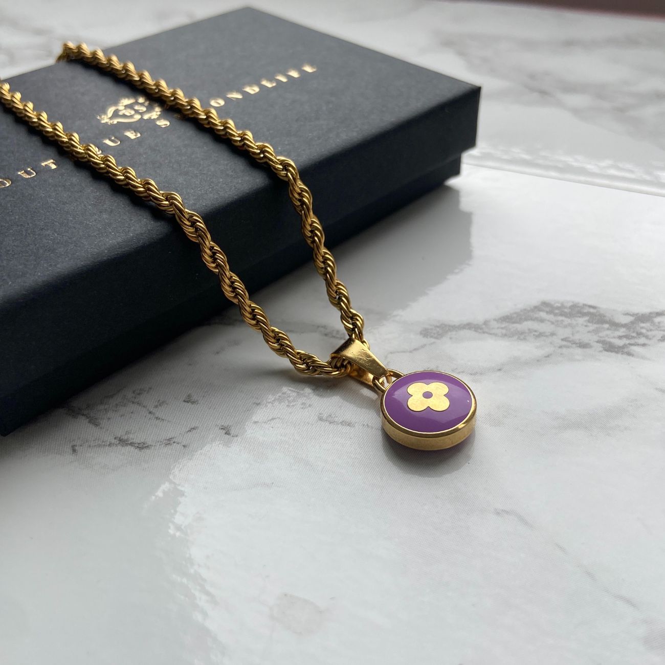 Authentic Louis Vuitton Rosewood Pendant- Necklace