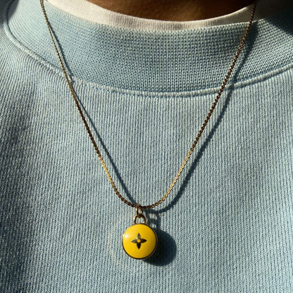 Authentic Louis Vuitton Yellow Pendant- Necklace