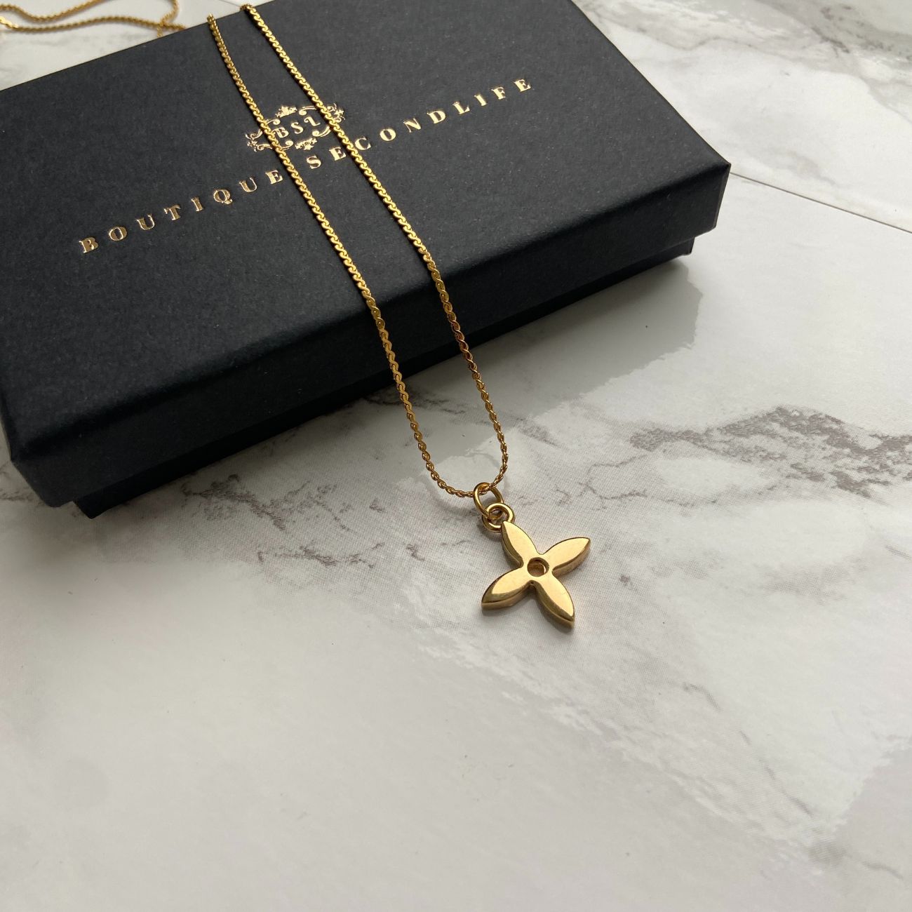 Authentic Louis Vuitton Flower Pendant- Necklace