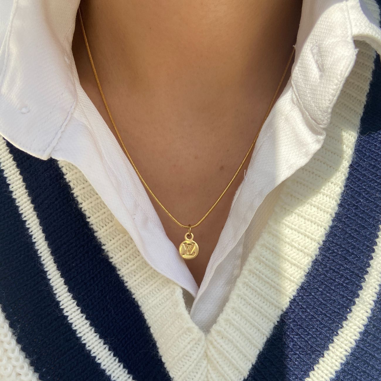 Authentic Louis Vuitton Mini Pendant - Reworked Necklace