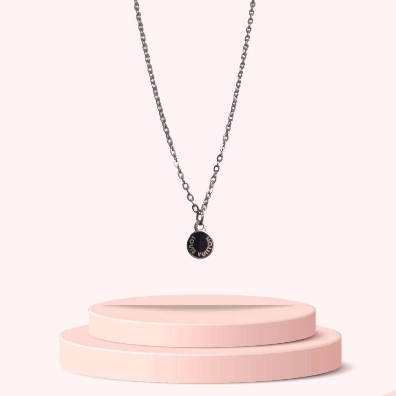 Authentic Louis Vuitton Mini Blue Pendant - Reworked Necklace