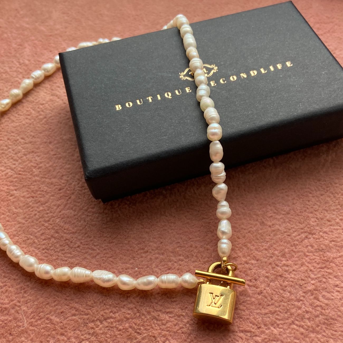 Authentic Louis Vuitton Padlock Pendant- Necklace