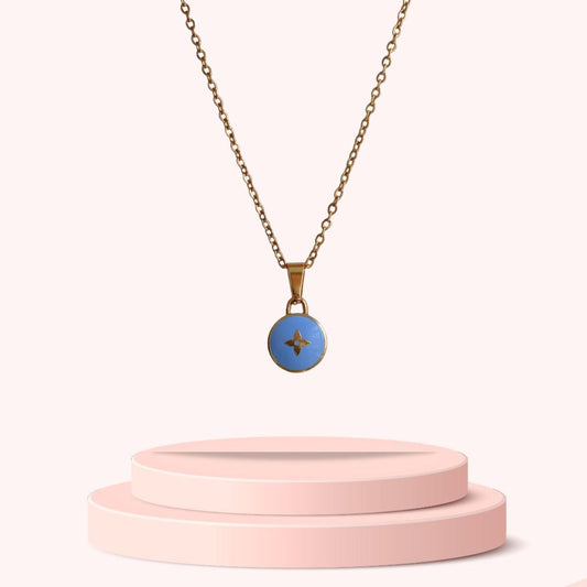 Authentic Louis Vuitton Blue Pendant- Upcycled Necklace