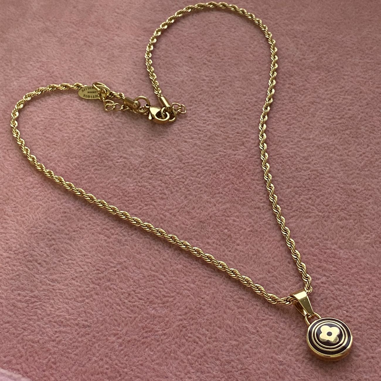 Authentic Louis Vuitton Flower Pastilles Pendant Necklace