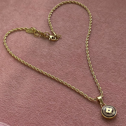 Authentic Louis Vuitton Flower Pastilles Pendant Necklace
