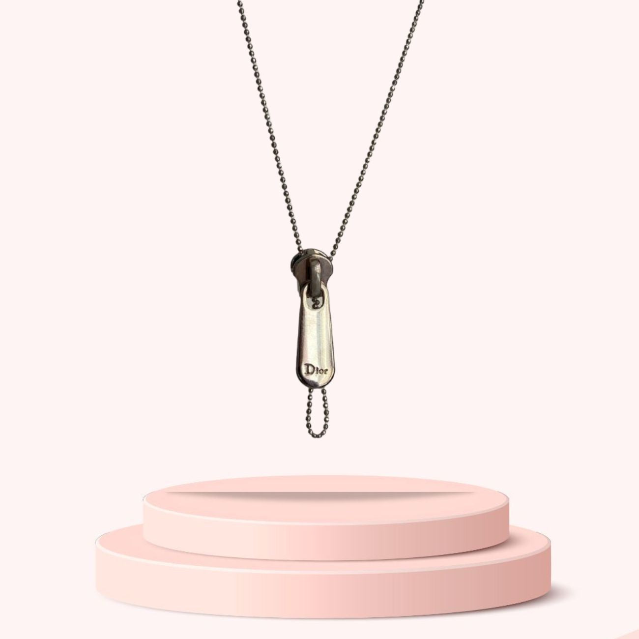 Authentic Dior Zip pendant - Reworked Necklace
