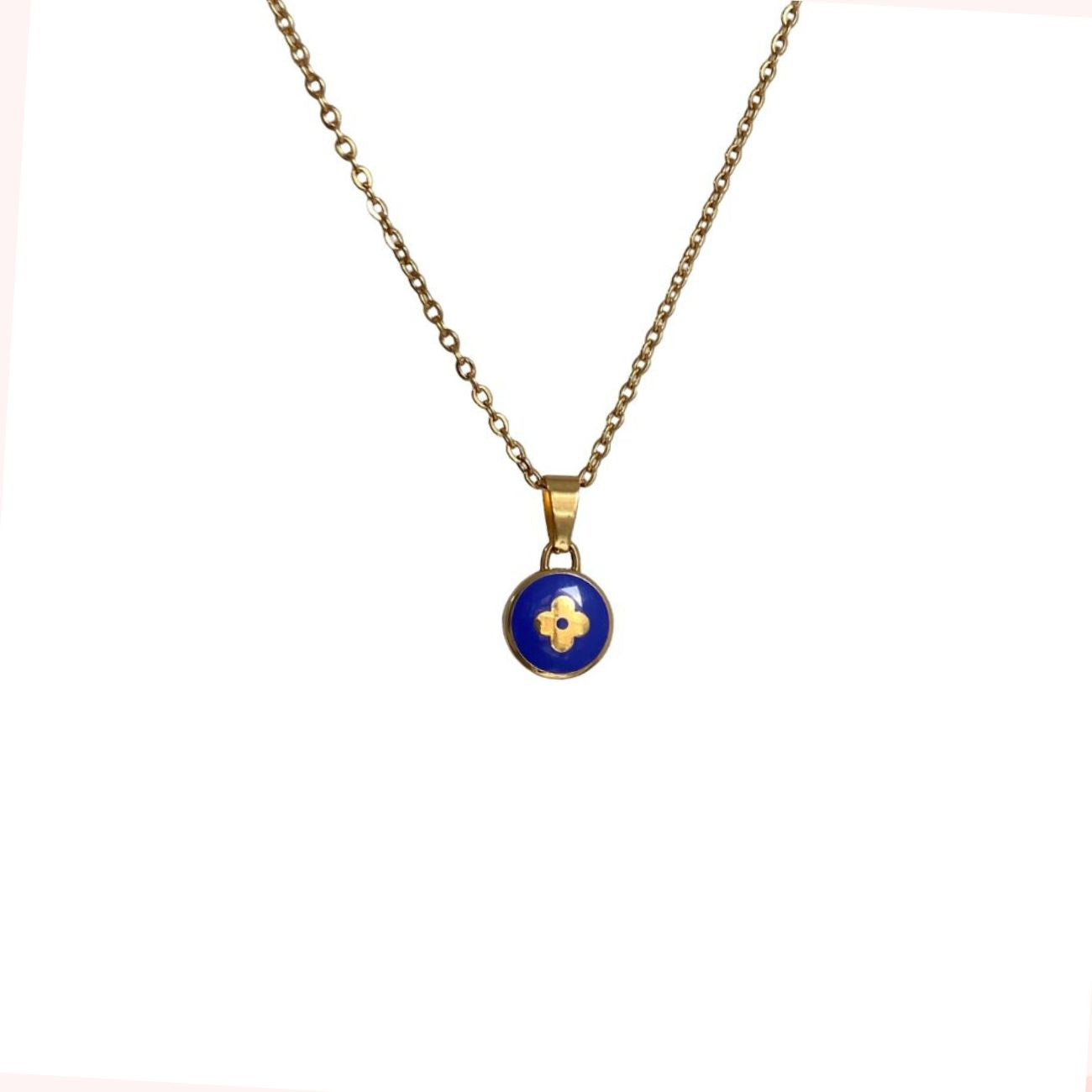 Authentic Louis Vuitton Blue Pendant- Upcycled Necklace